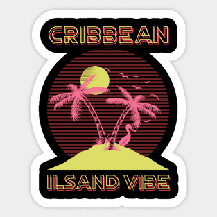 Caribbean island vibe beach Sticker